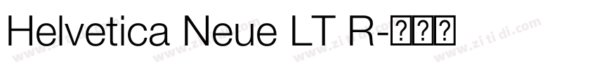 Helvetica Neue LT R字体转换
